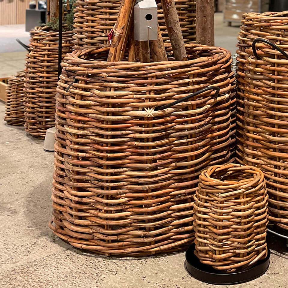 Rattan Korb rund mammut low - 85x90cm