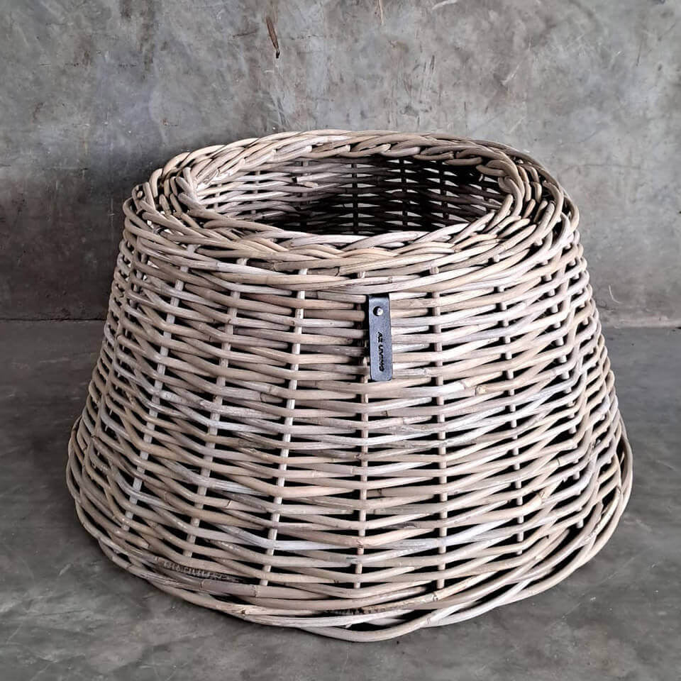 Rattan Übertopf & Weihnachtsbaum-Abdeckung - Kubu