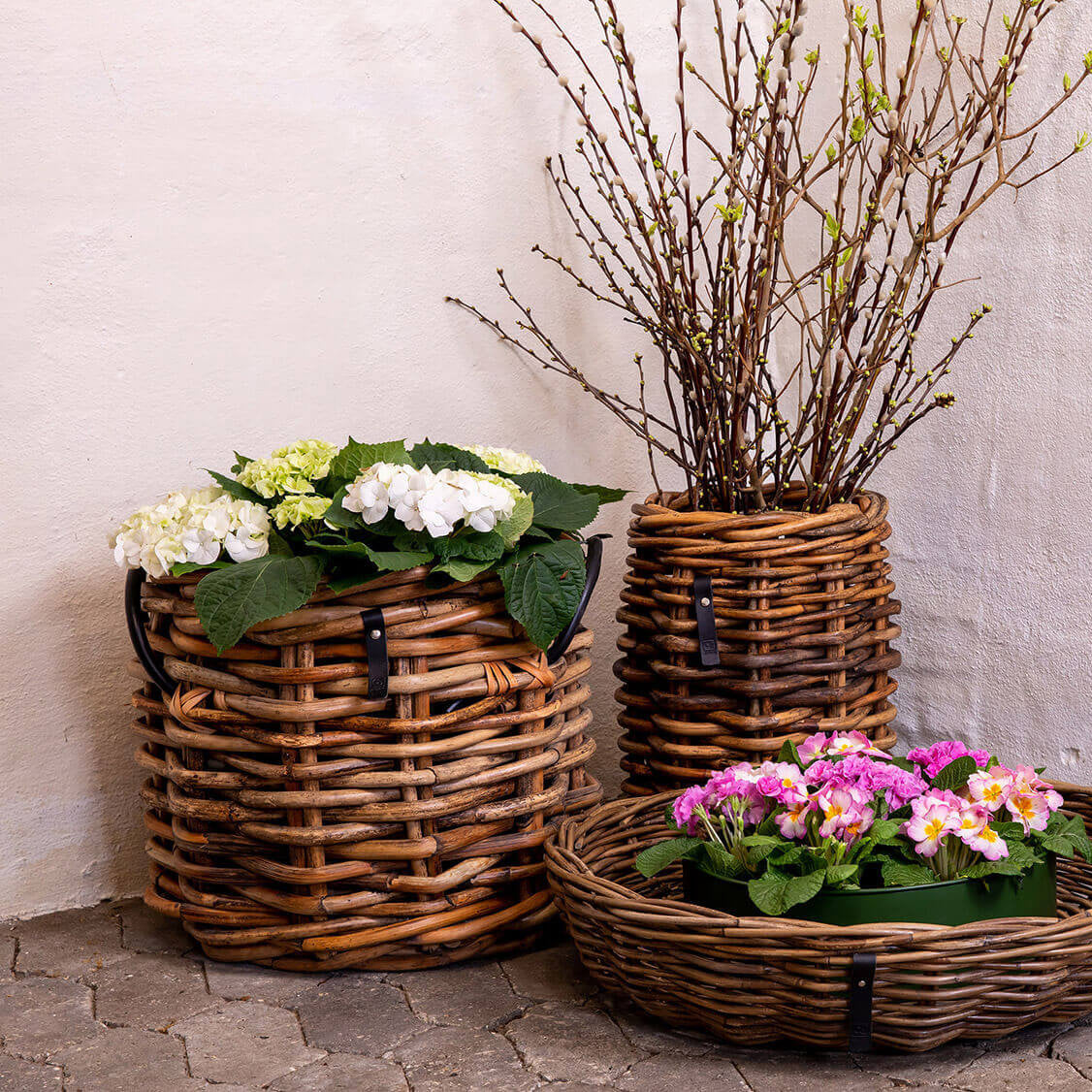 Rattan Korb rund maxi low - 45x39cm