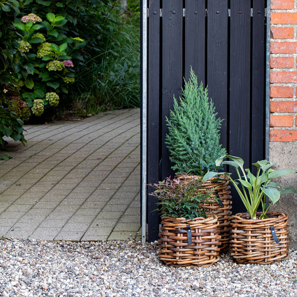 Rattan Korb rund mini low