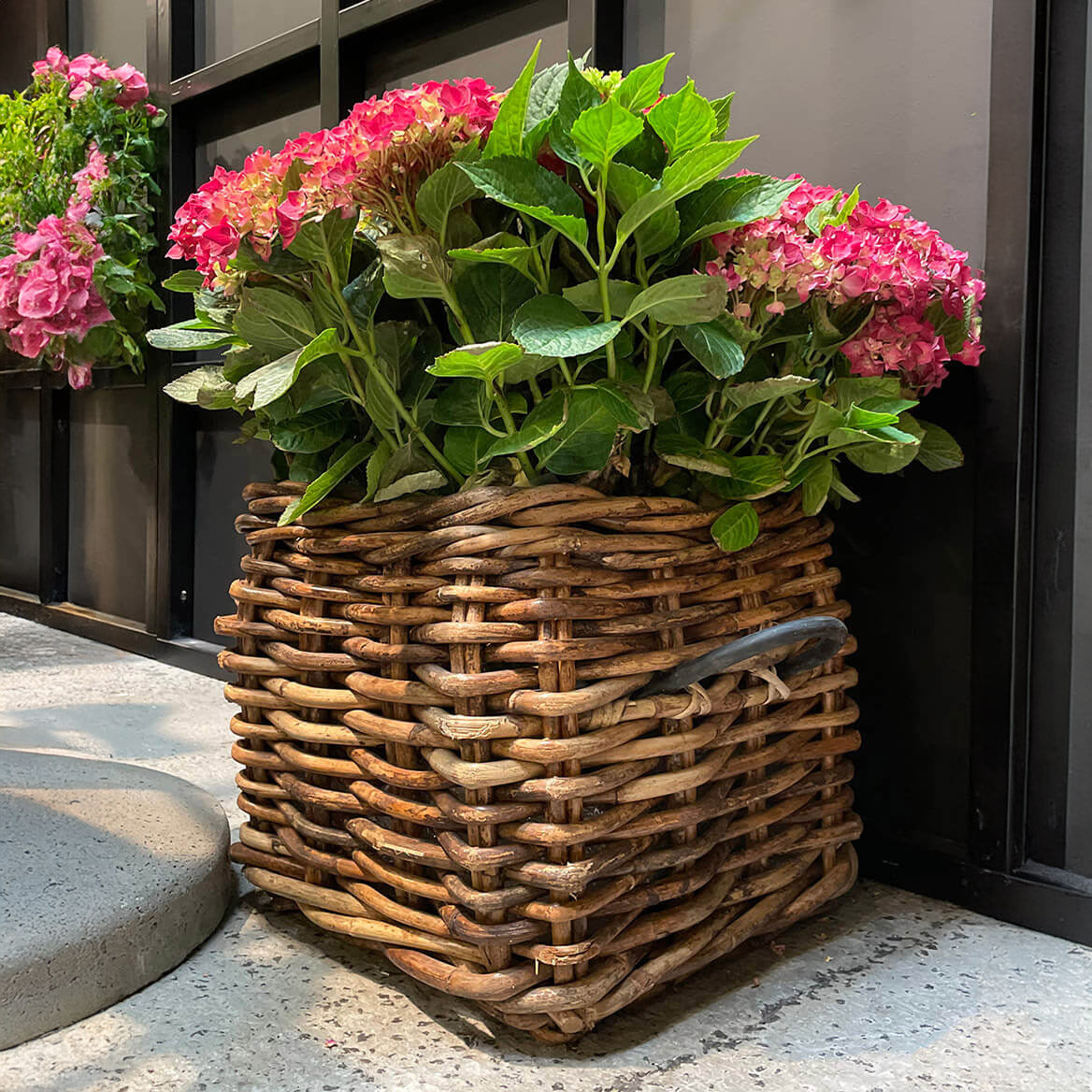 Rattan Korb eckig maxi low - 41x39cm