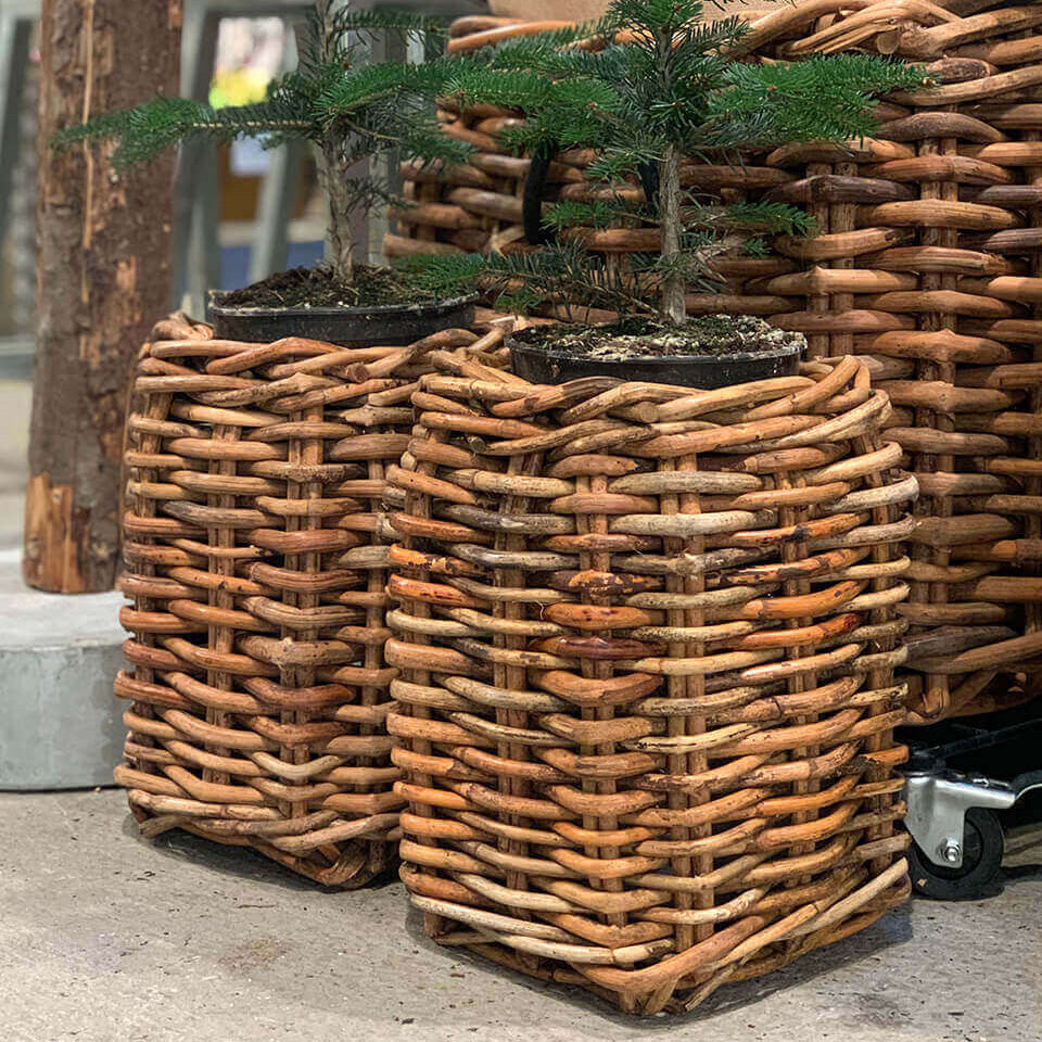 Rattan Korb eckig mini - 27x40cm