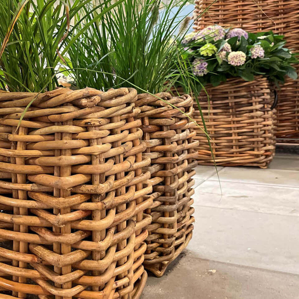 Rattan Korb eckig mini - 27x40cm