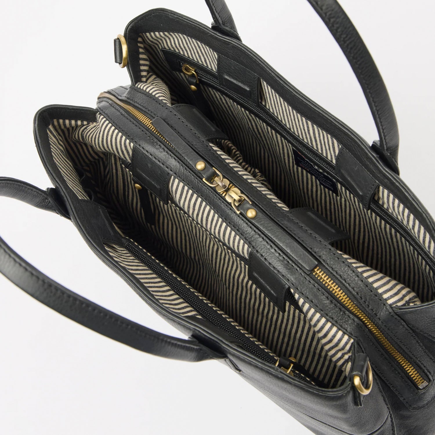 Rita Tasche - Leder Schwarz mit 2 Straps