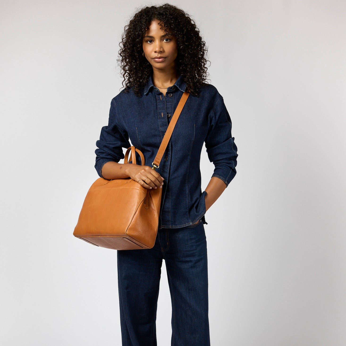 Rita Tasche - Leder Cognac mit 2 Straps