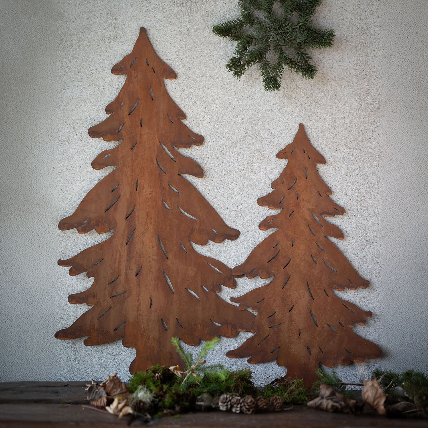 Tannenbaum Gartenstecker Rost