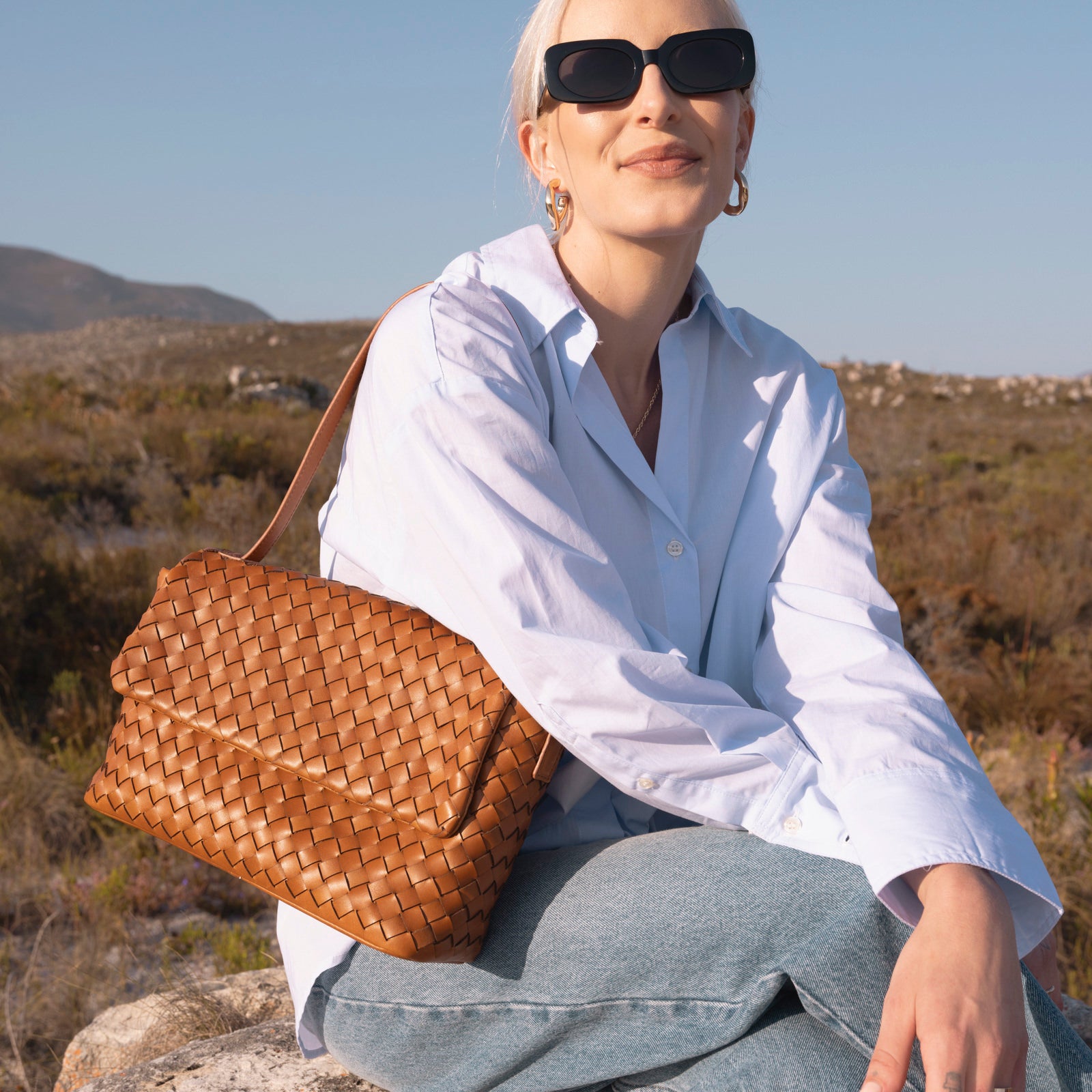 Kenzie Tasche - Leder Cognac