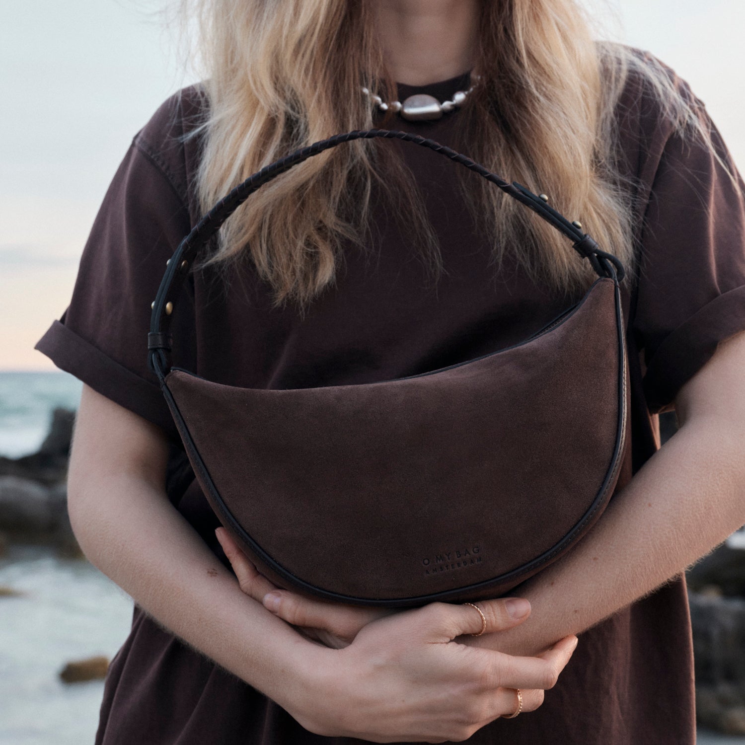 Leo Tasche - Suede Leder Chocolate