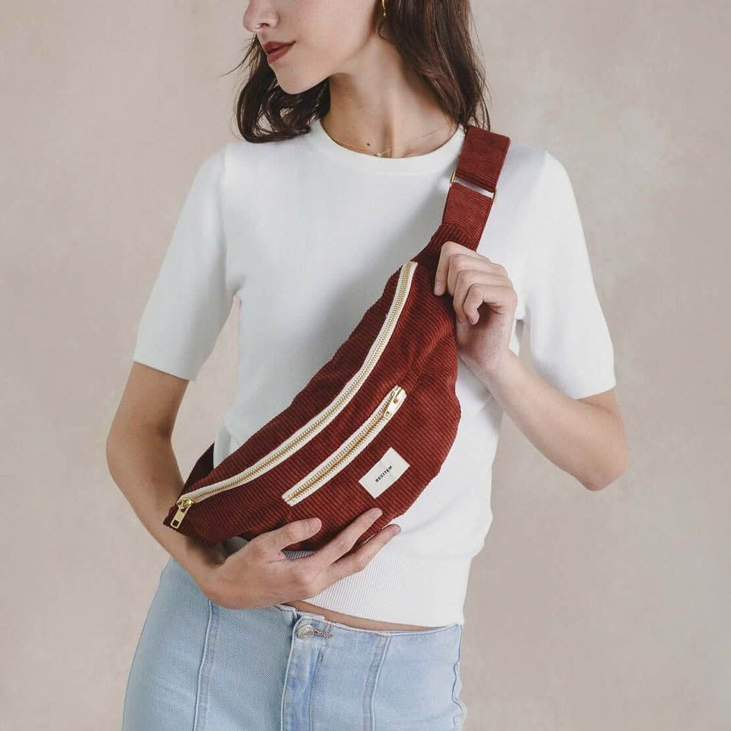 Gisela Bauchtasche - dunkelrot uni