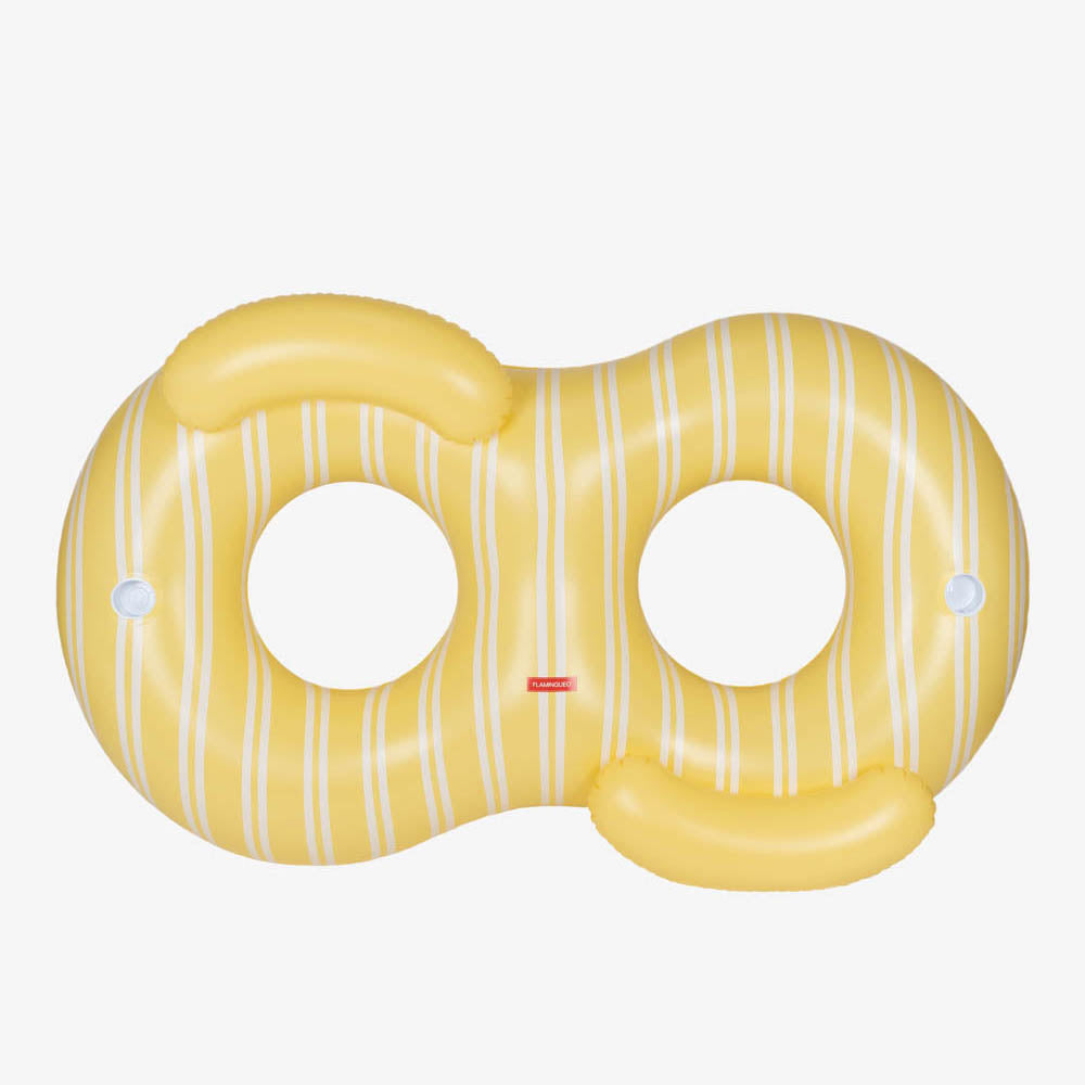 Doppelter Schwimmring Donut - gelb