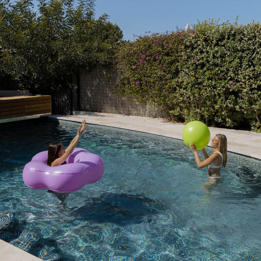 Schwimmring mit Ball - lila grün