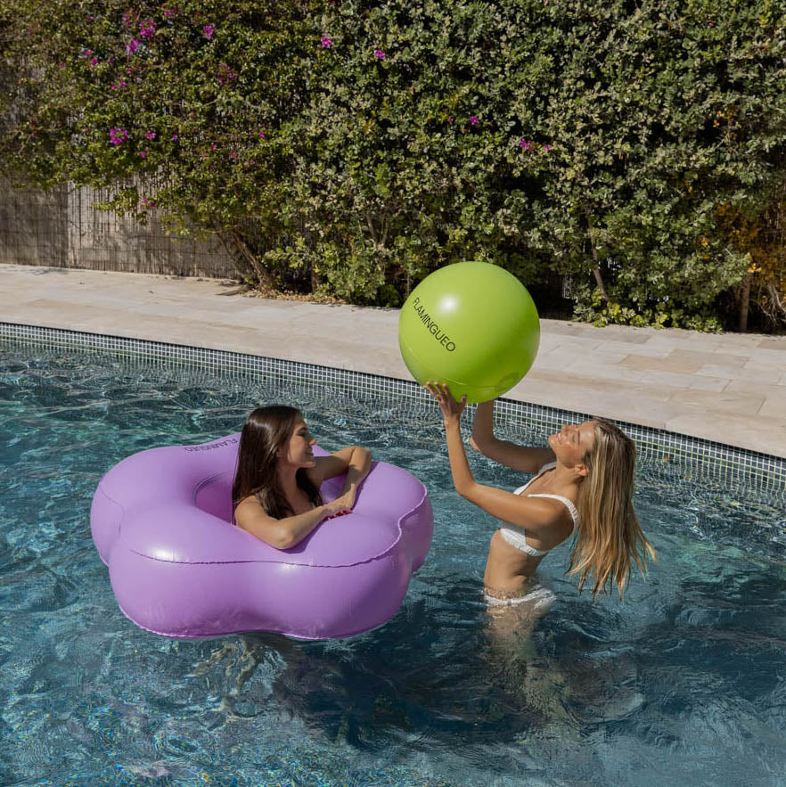 Schwimmring mit Ball - lila grün