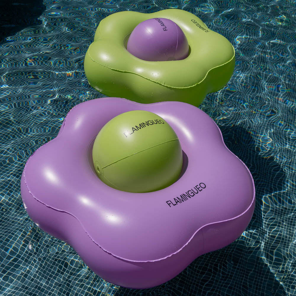 Schwimmring mit Ball - lila grün