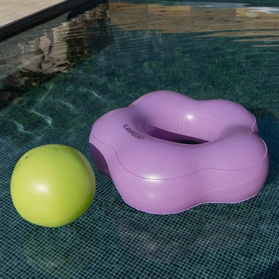 Schwimmring mit Ball - lila grün