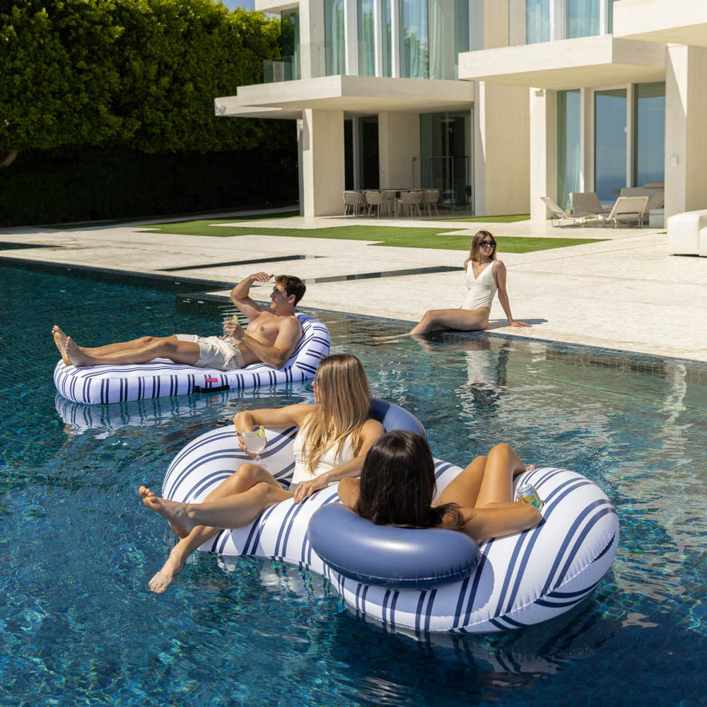 Doppelter Schwimmring Donut - blau