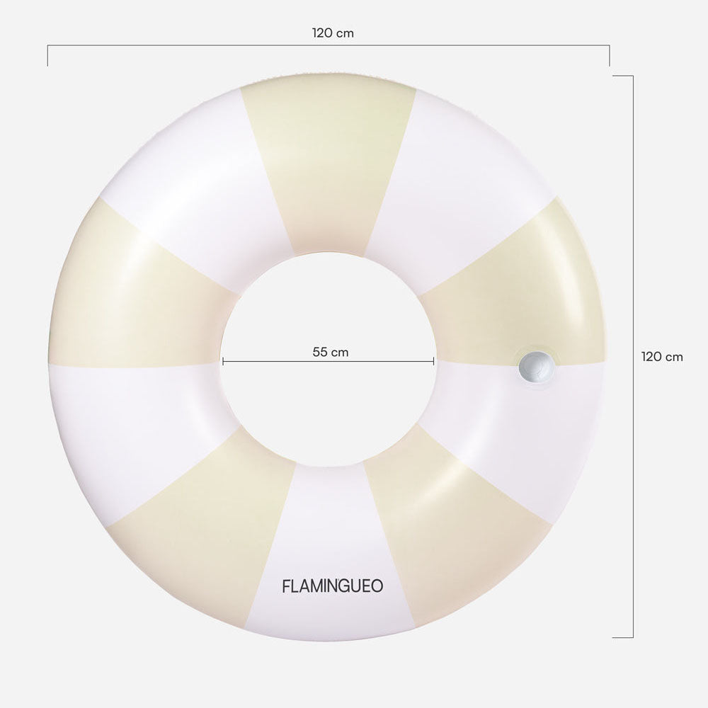 Schwimmring Streifen XL - beige