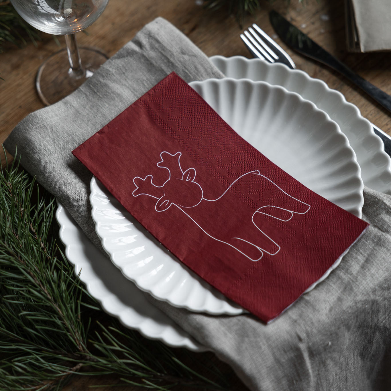 Servietten Sten - rot