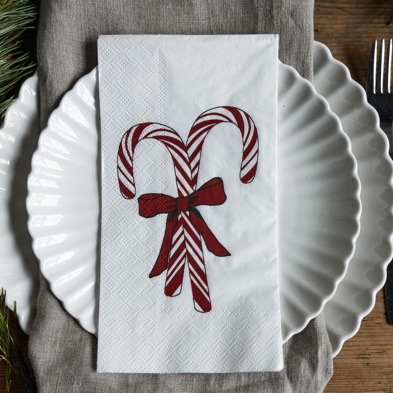 Servietten Polkagris