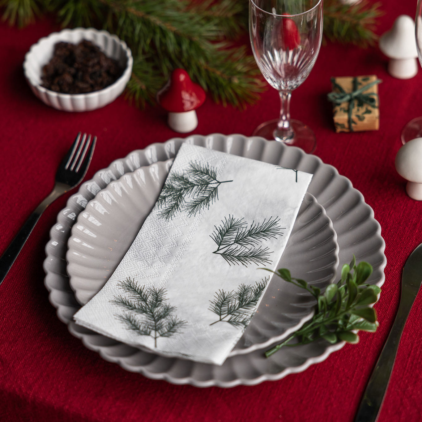 Servietten Vintegran - weiß