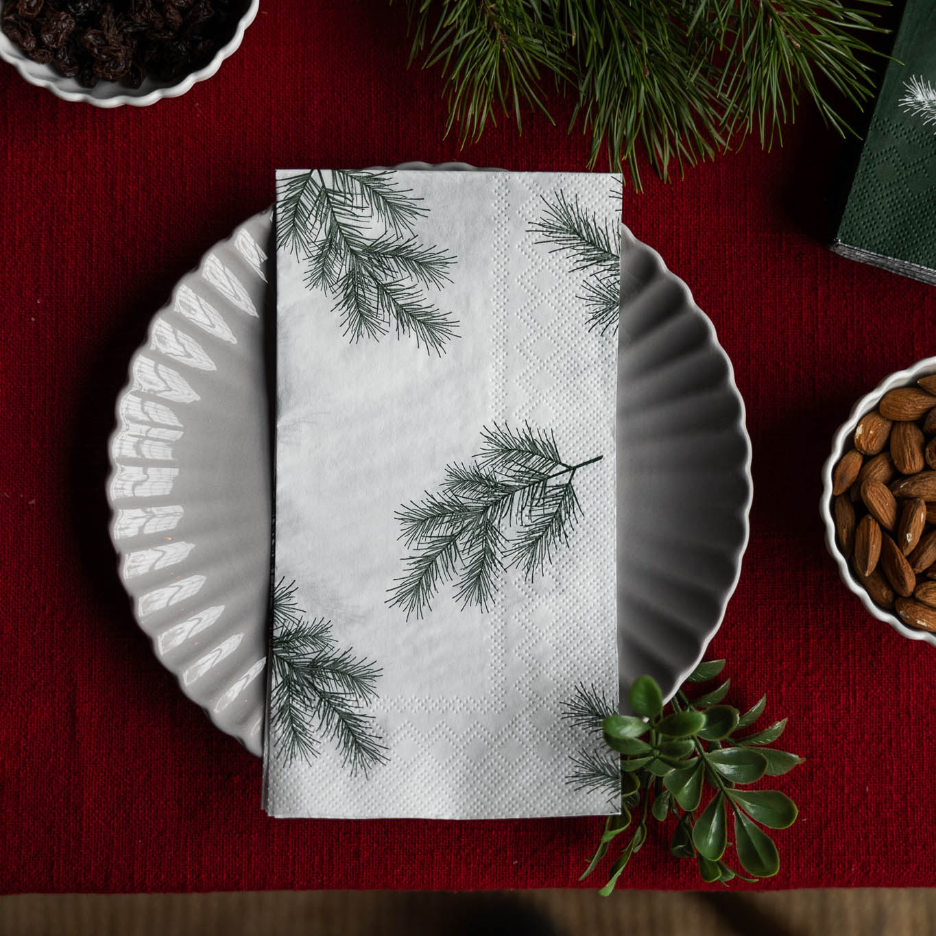 Servietten Vintegran - weiß