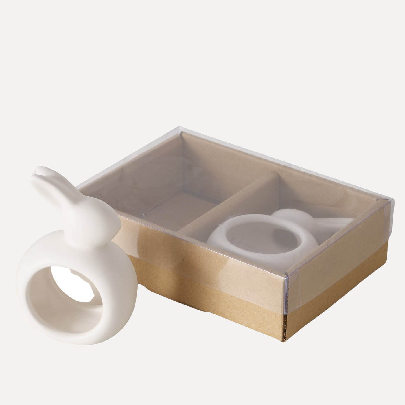 Serviettenring Hase Mercy 2er Set - weiß