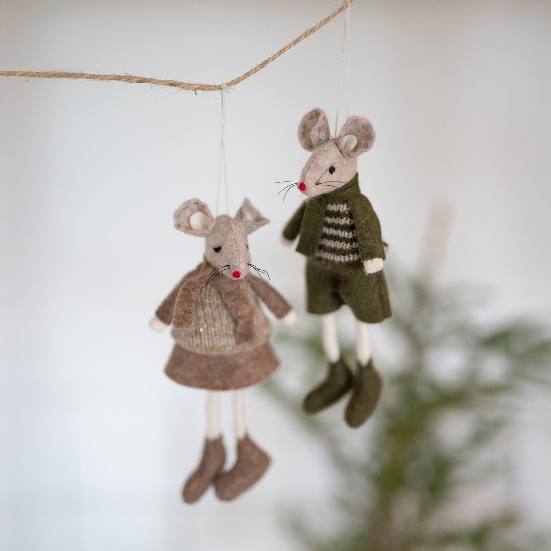 Filzanhänger Sixten & Sally - grün