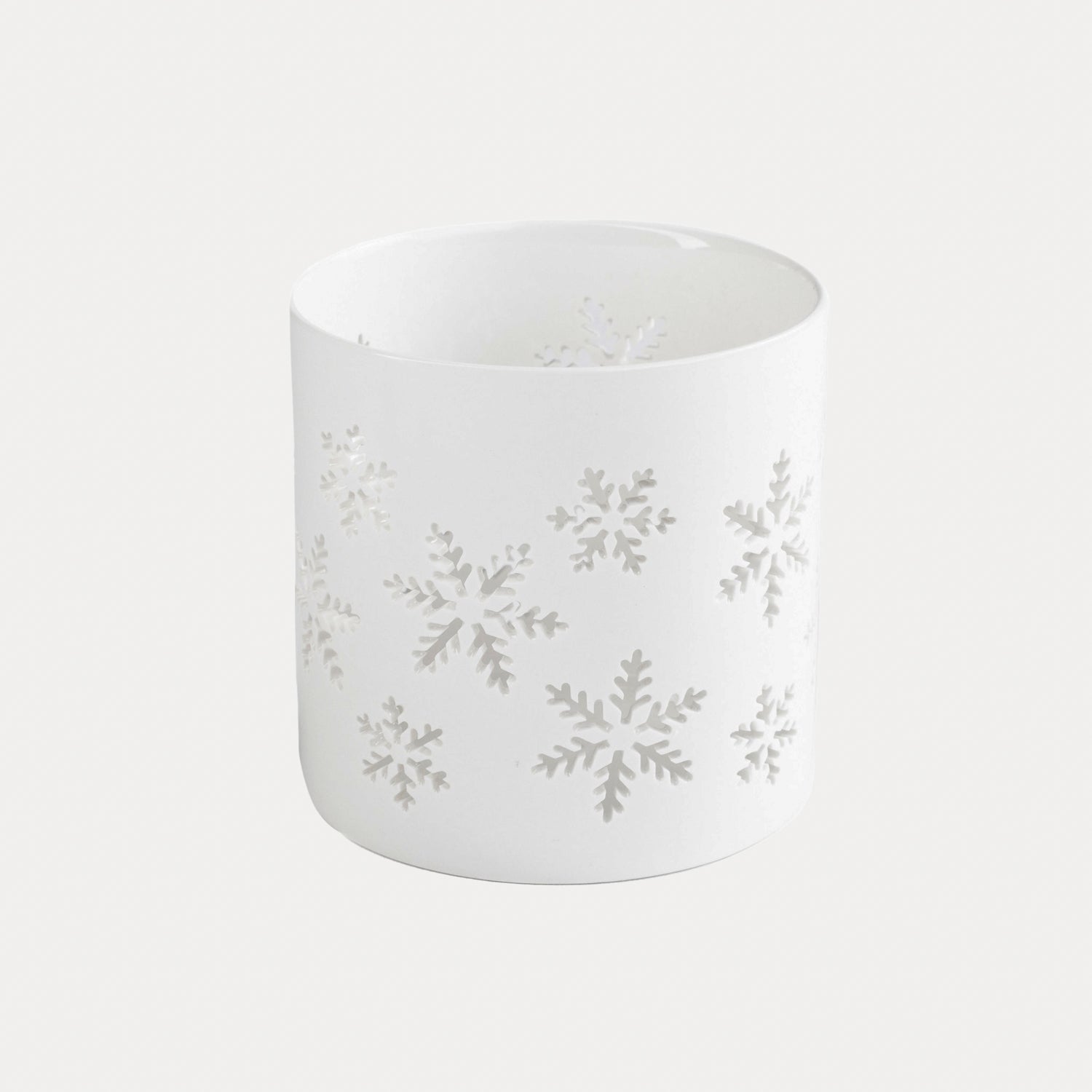 Teelichthalter Snow Crystal - weiß