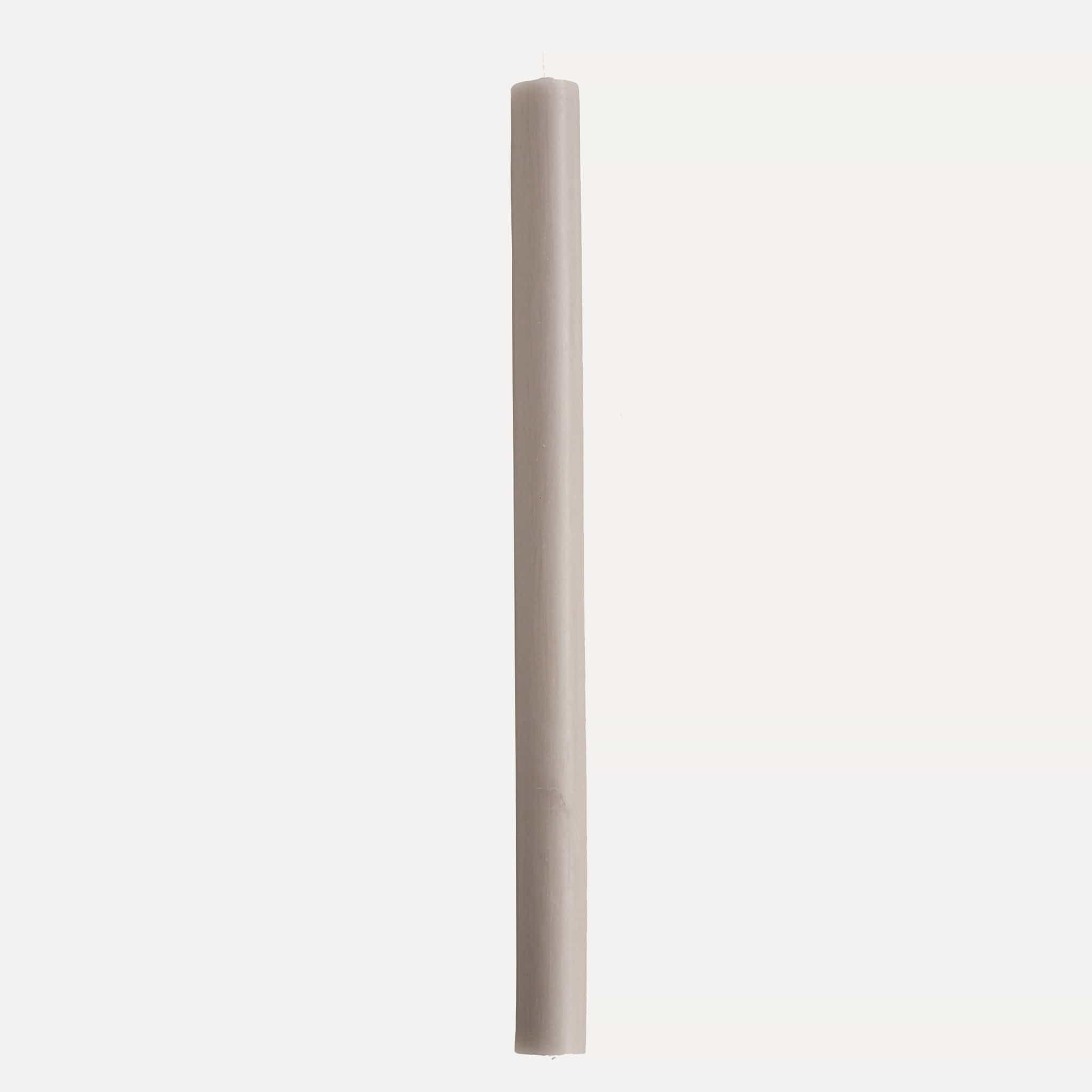 Stabkerze 30 cm - leinengrau
