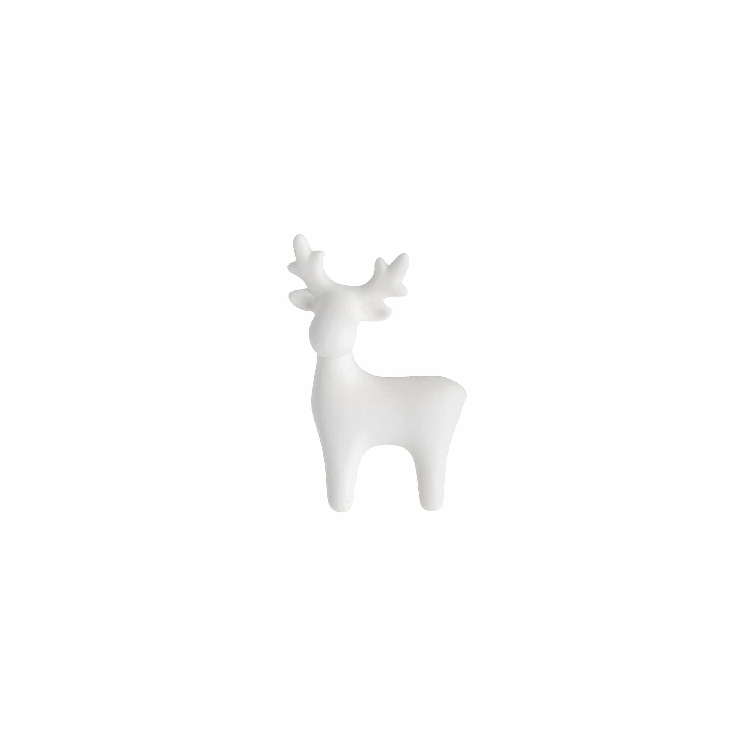 Weihnachtsfigur Rentier Sten stehend- weiß