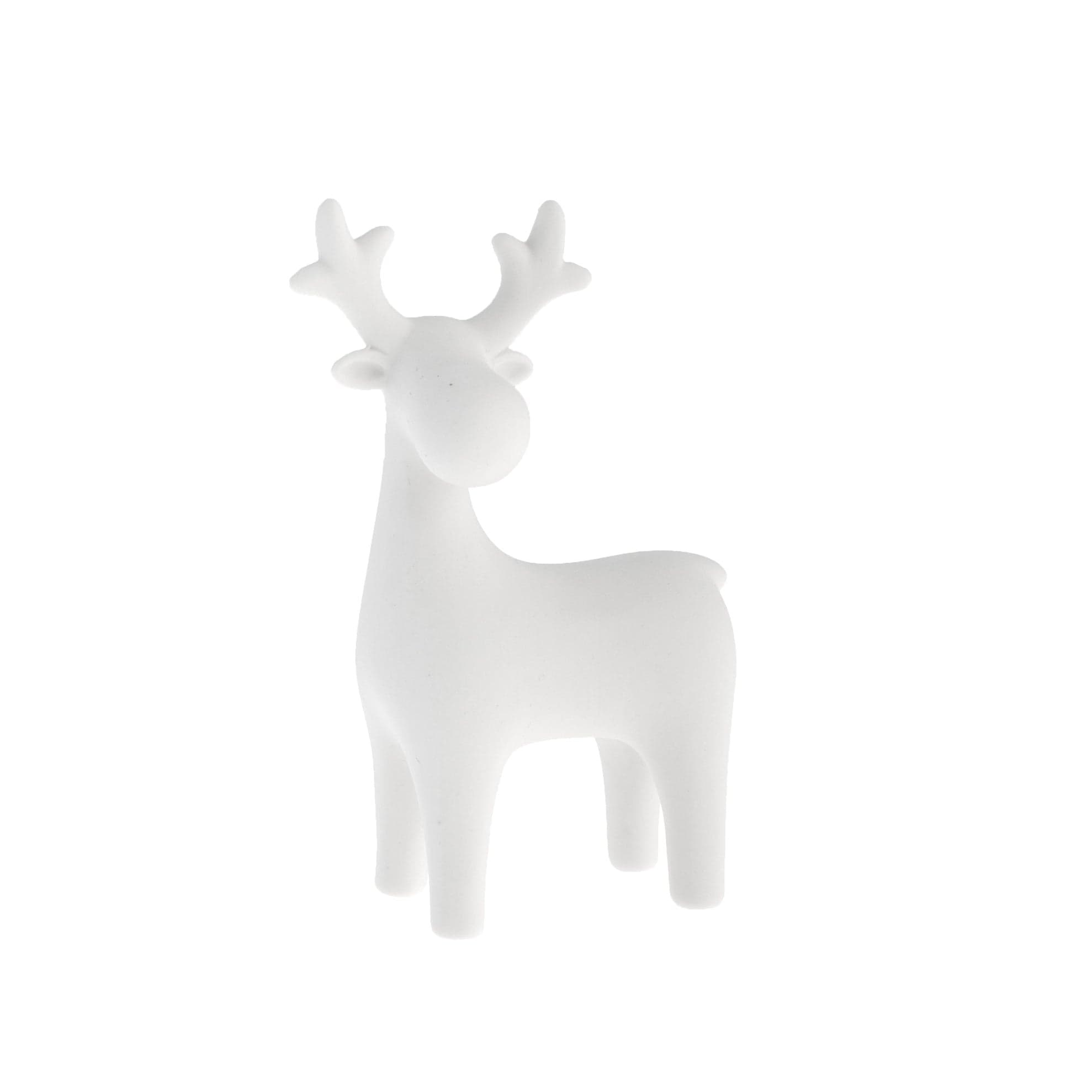 Weihnachtsfigur Rentier Sten stehend- weiß