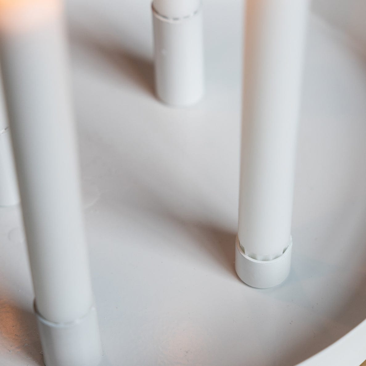 B-WARE Tablett Sund L mit magnetischen Kerzenhaltern - weiß