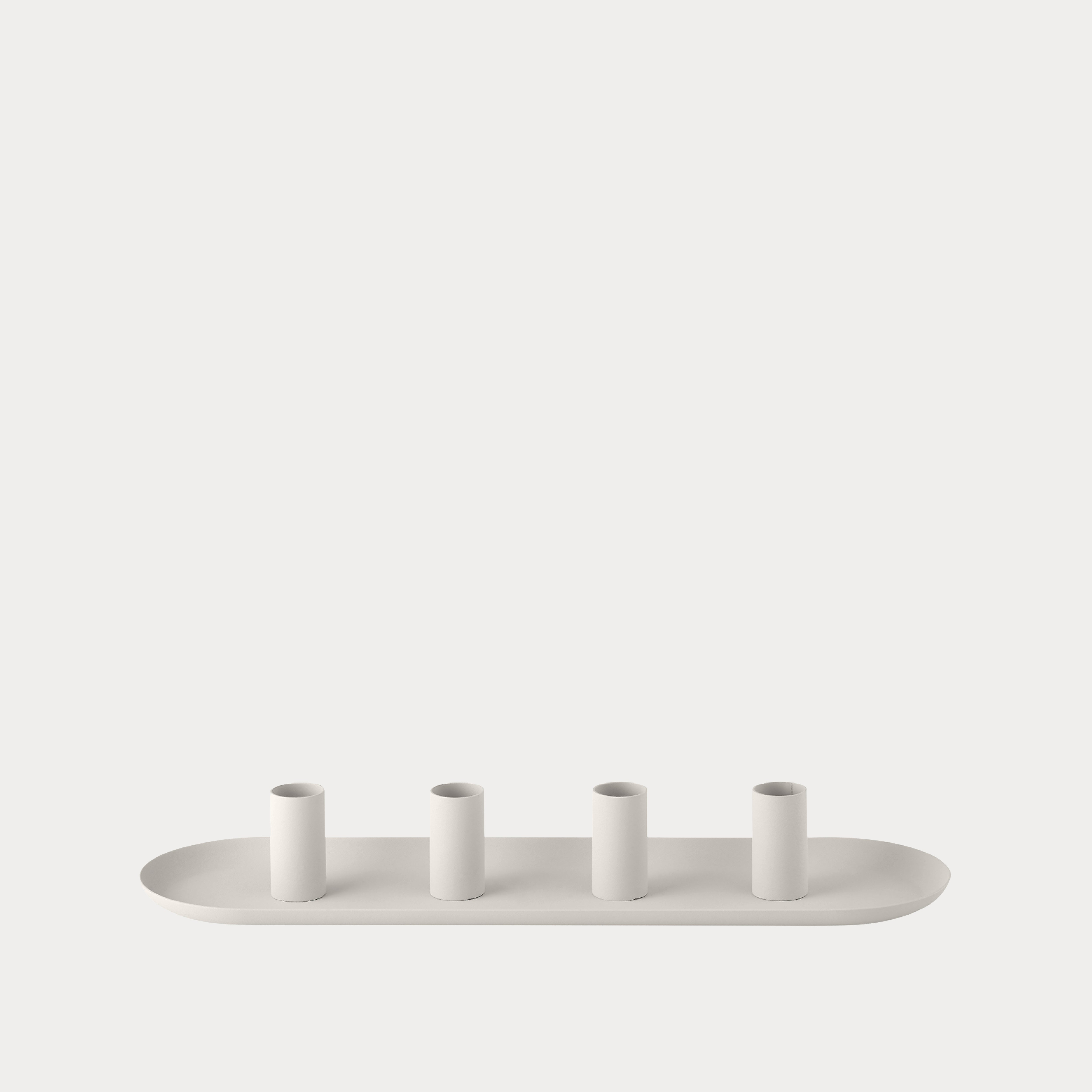 Tablett Loha oval mit magnetischen Kerzenhaltern - moonbeam