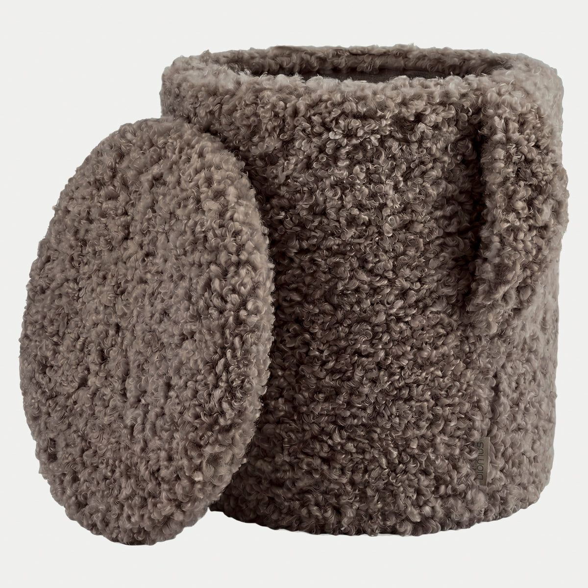 Hocker Teddy mit Stauraum - Espresso