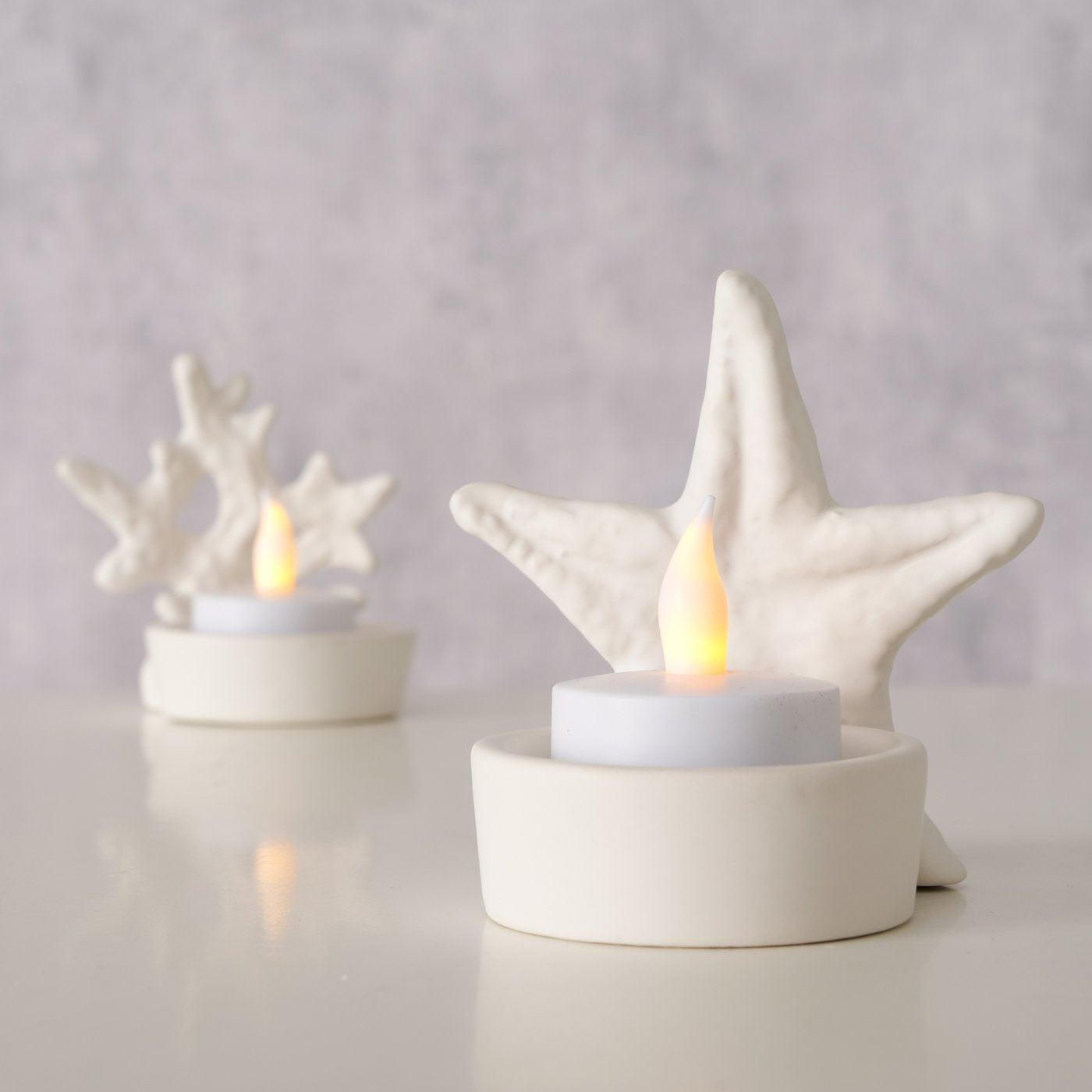 Kerzenhalter Moana Seestern - weiß