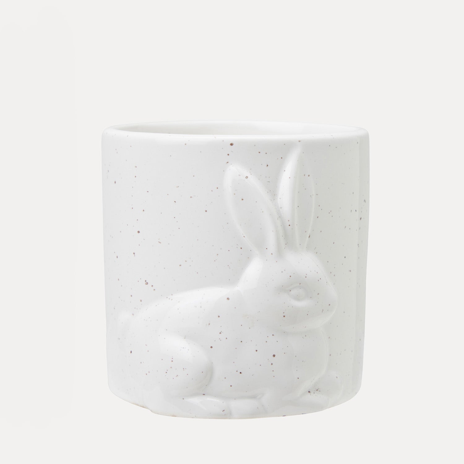 Übertopf mit Hase Sia - weiß