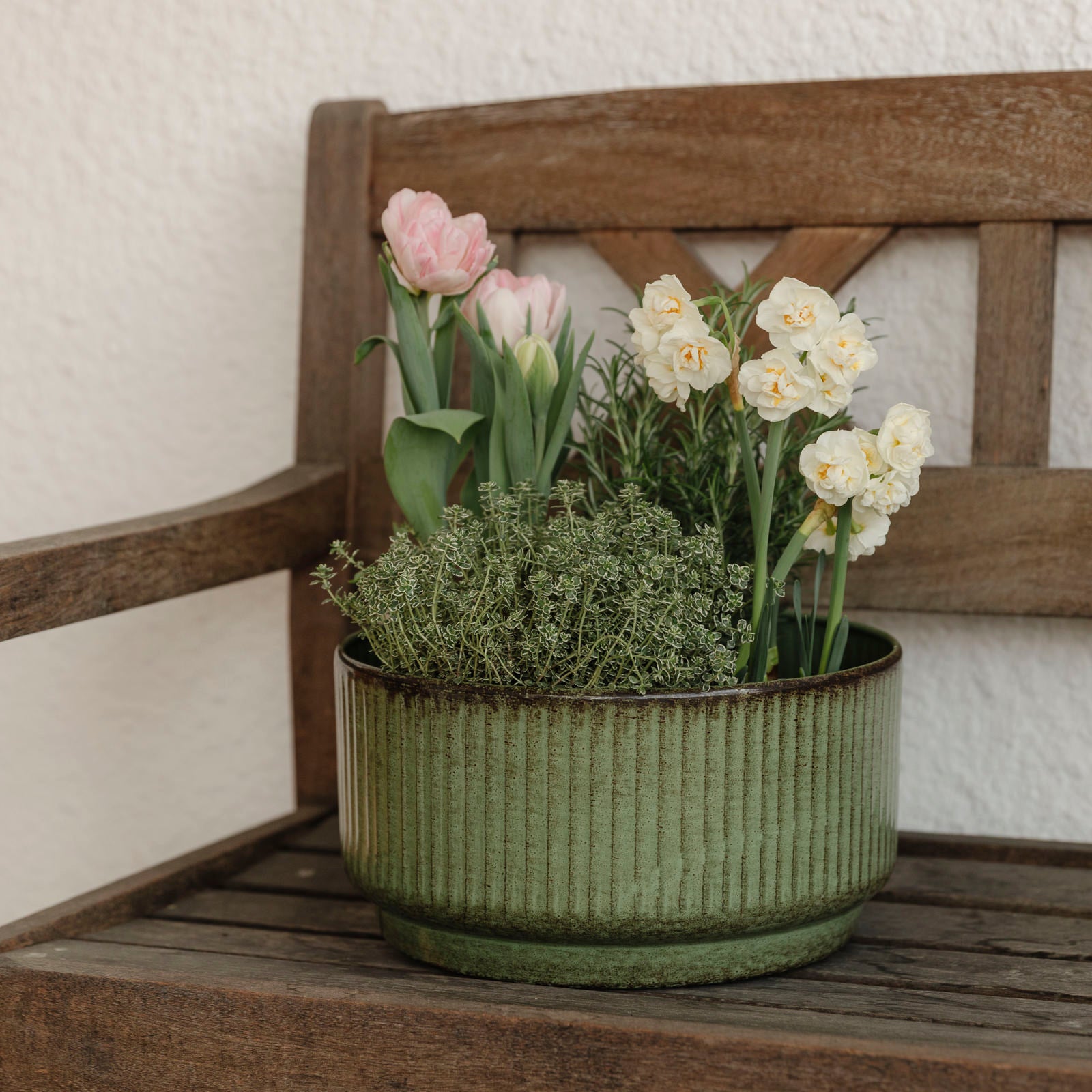 Pflanzschale Jord Stripe - grün