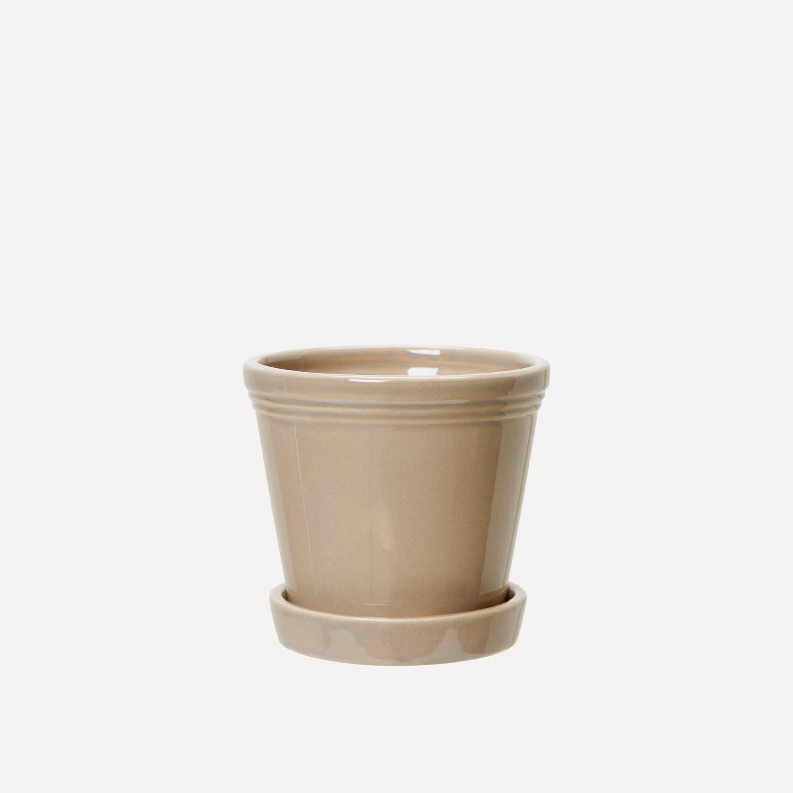 Übertopf mit Untersetzer Emelina - beige