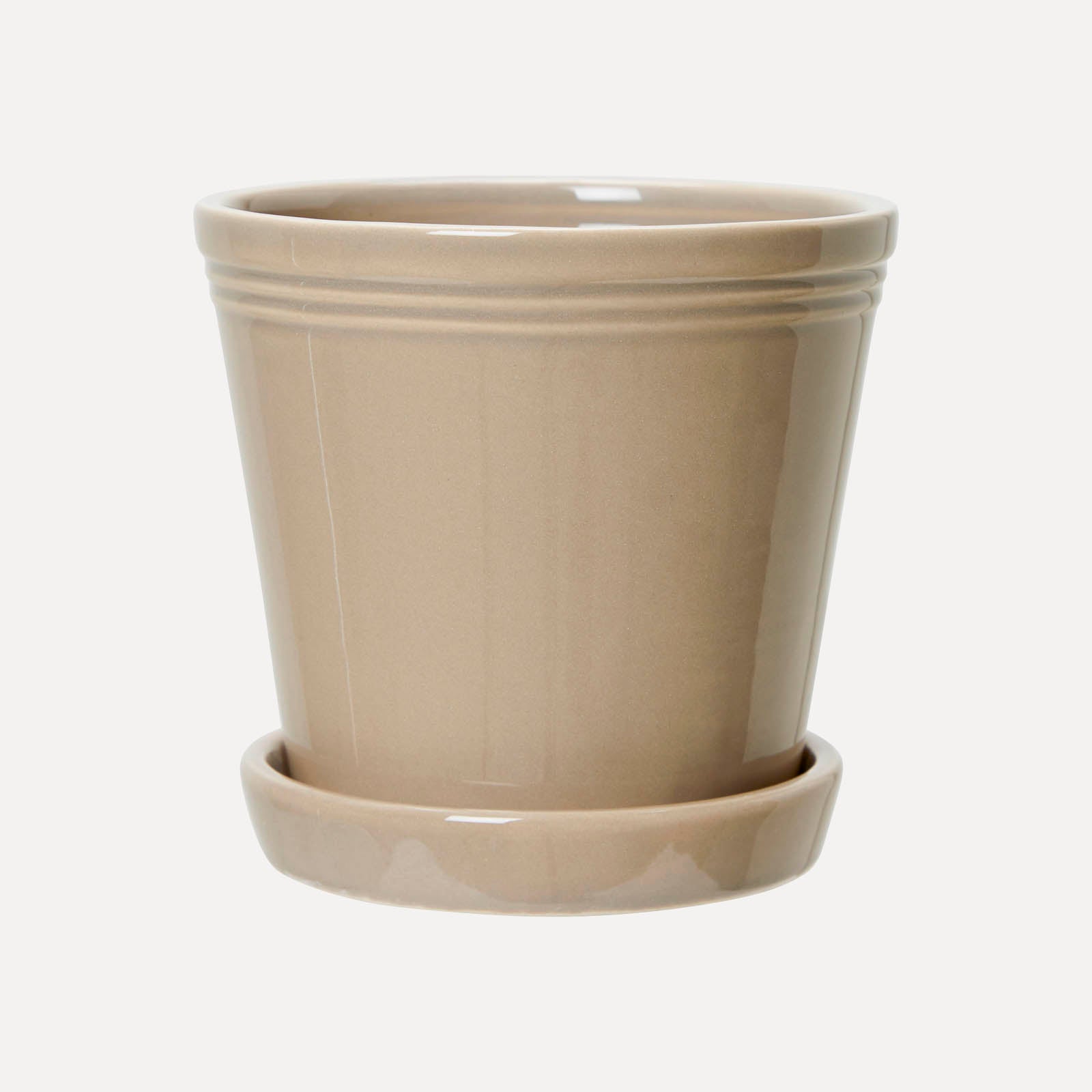 Übertopf mit Untersetzer Emelina - beige