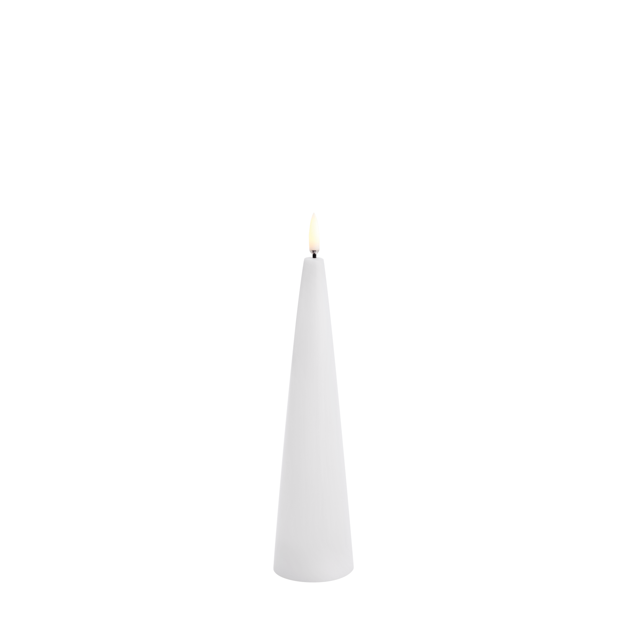 Uyuni Cone LED Kerze - weiß