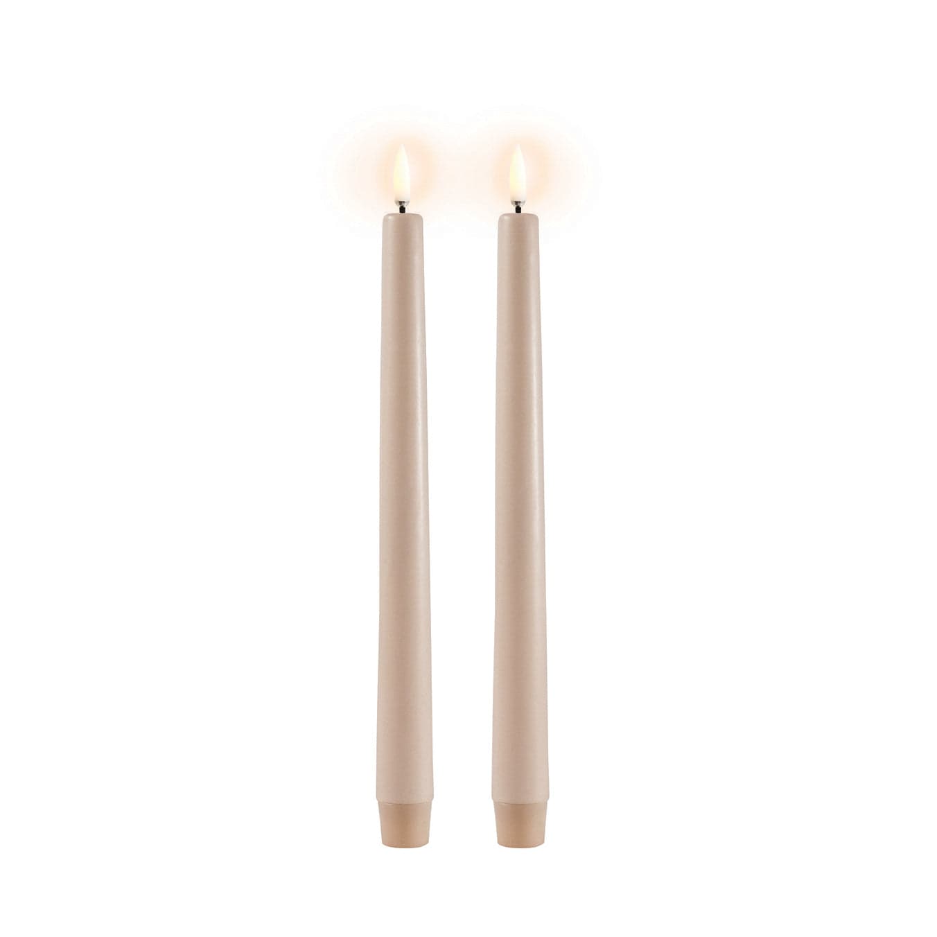 Uyuni LED Stabkerze 25cm 2er Set beige