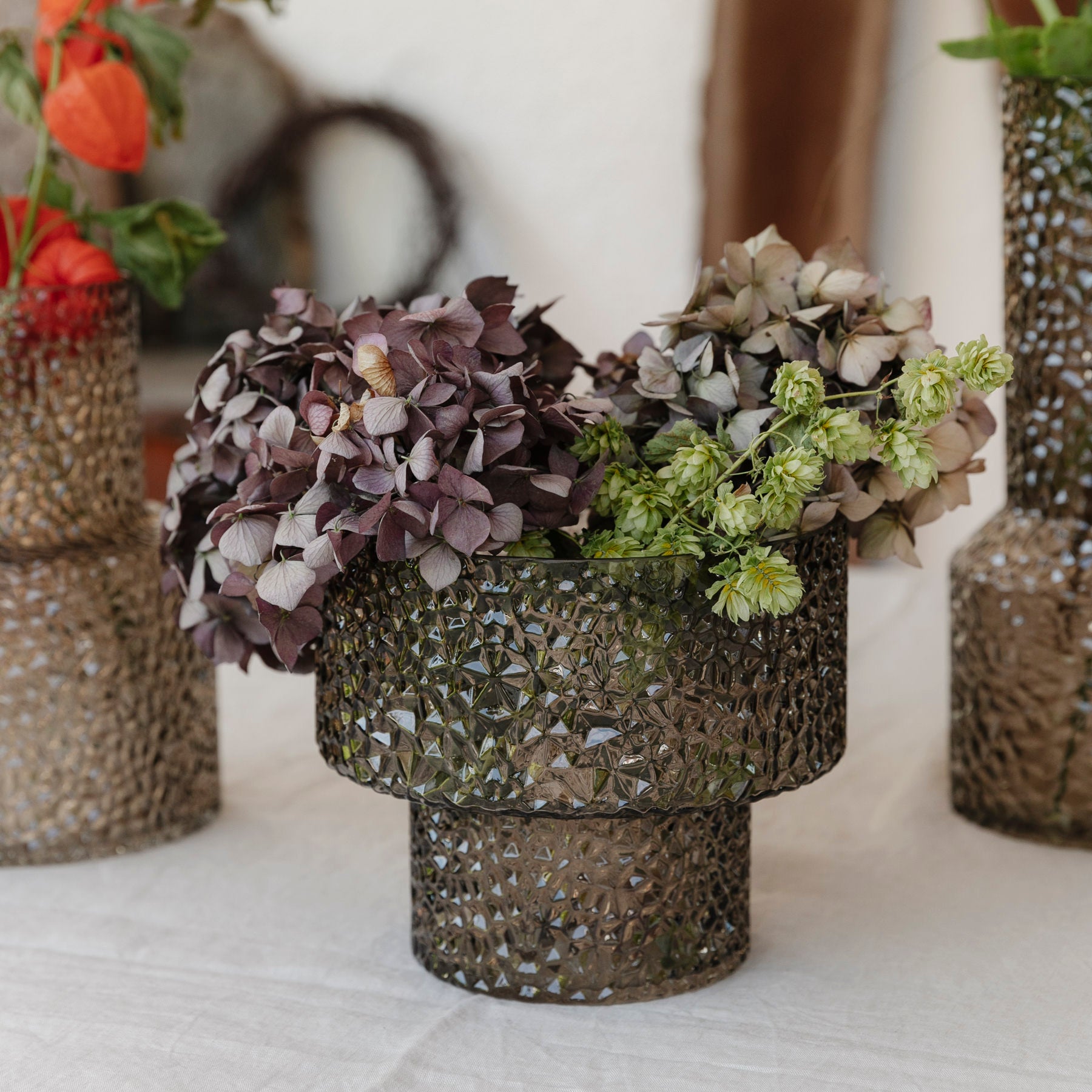 Vase /  Schale Tuva - smoke