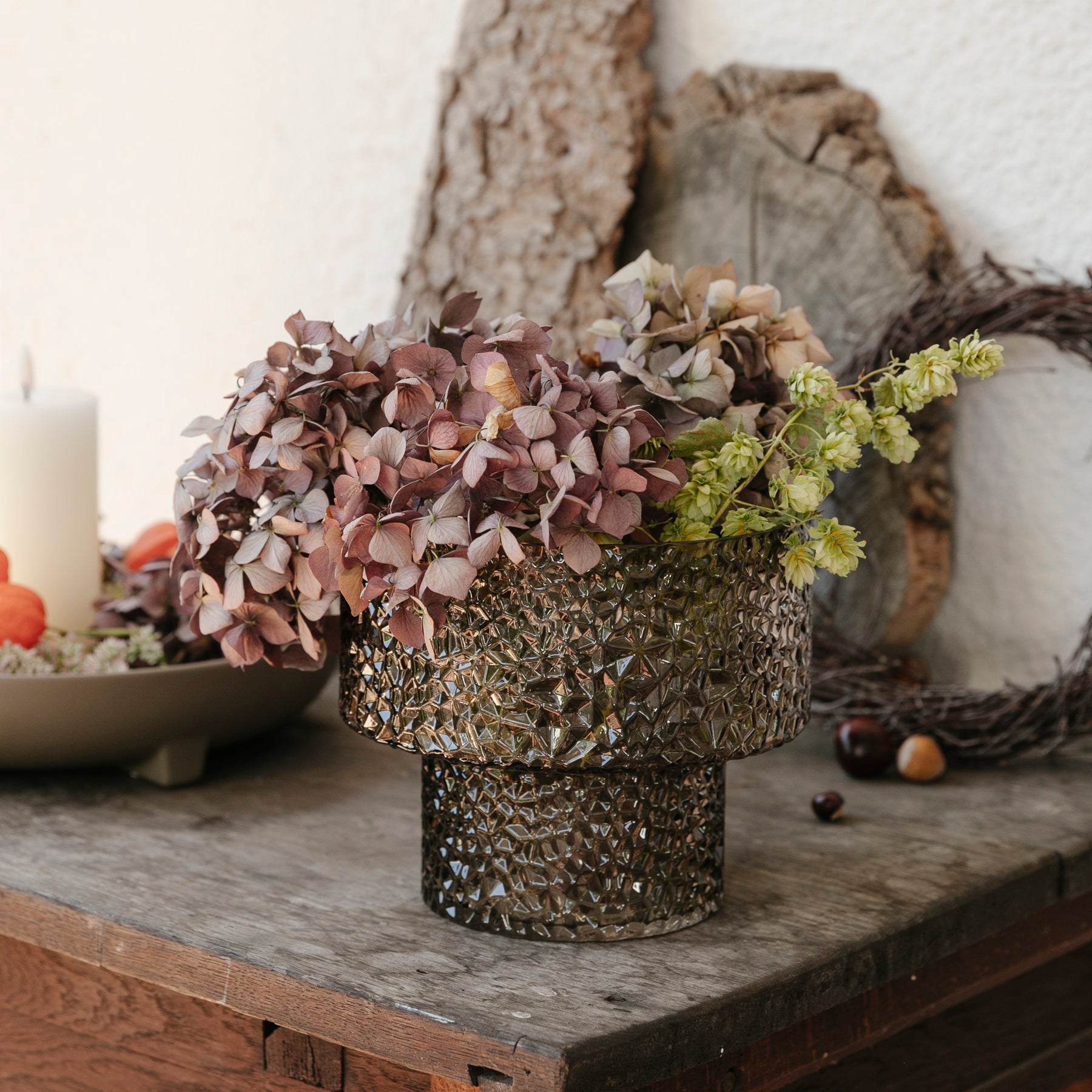 Vase /  Schale Tuva - smoke