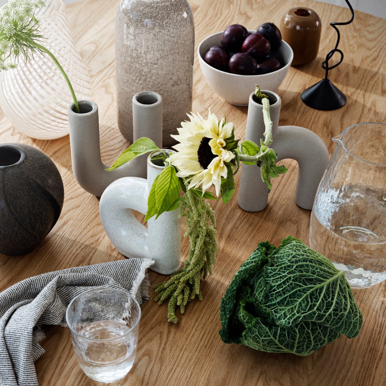 Vase Hector - rainy day grey