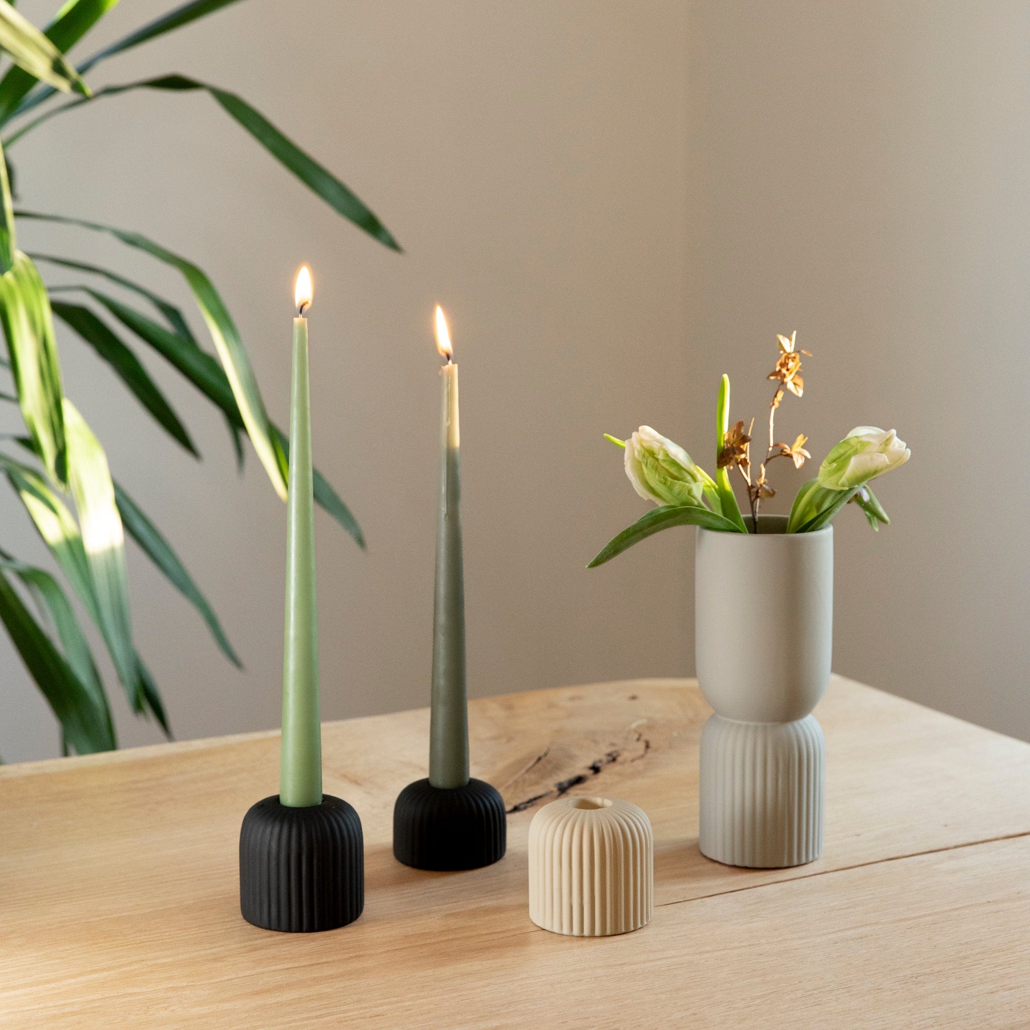 Kerzenhalter Ribba - beige
