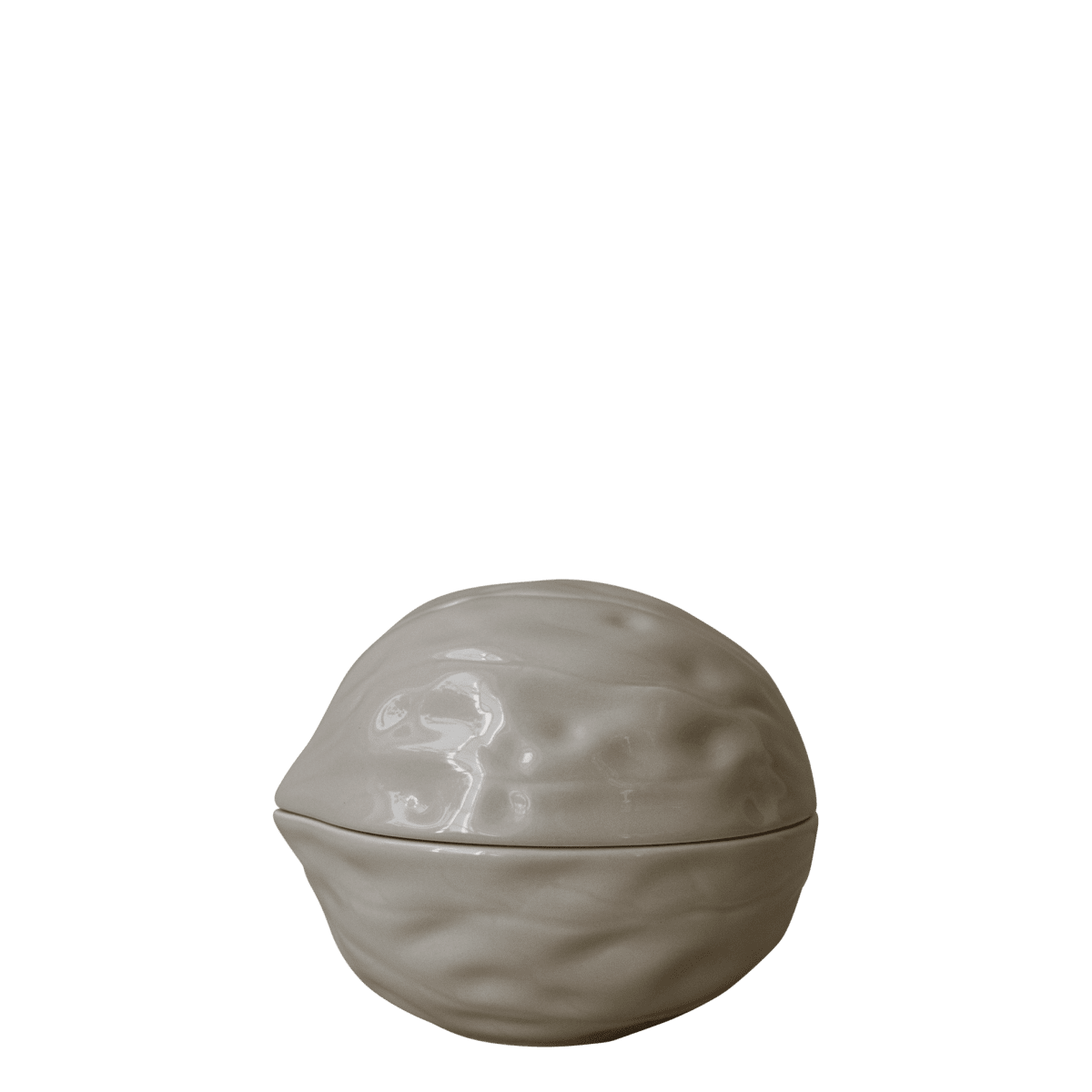 Walnuss Schale mit Deckel shiny mole