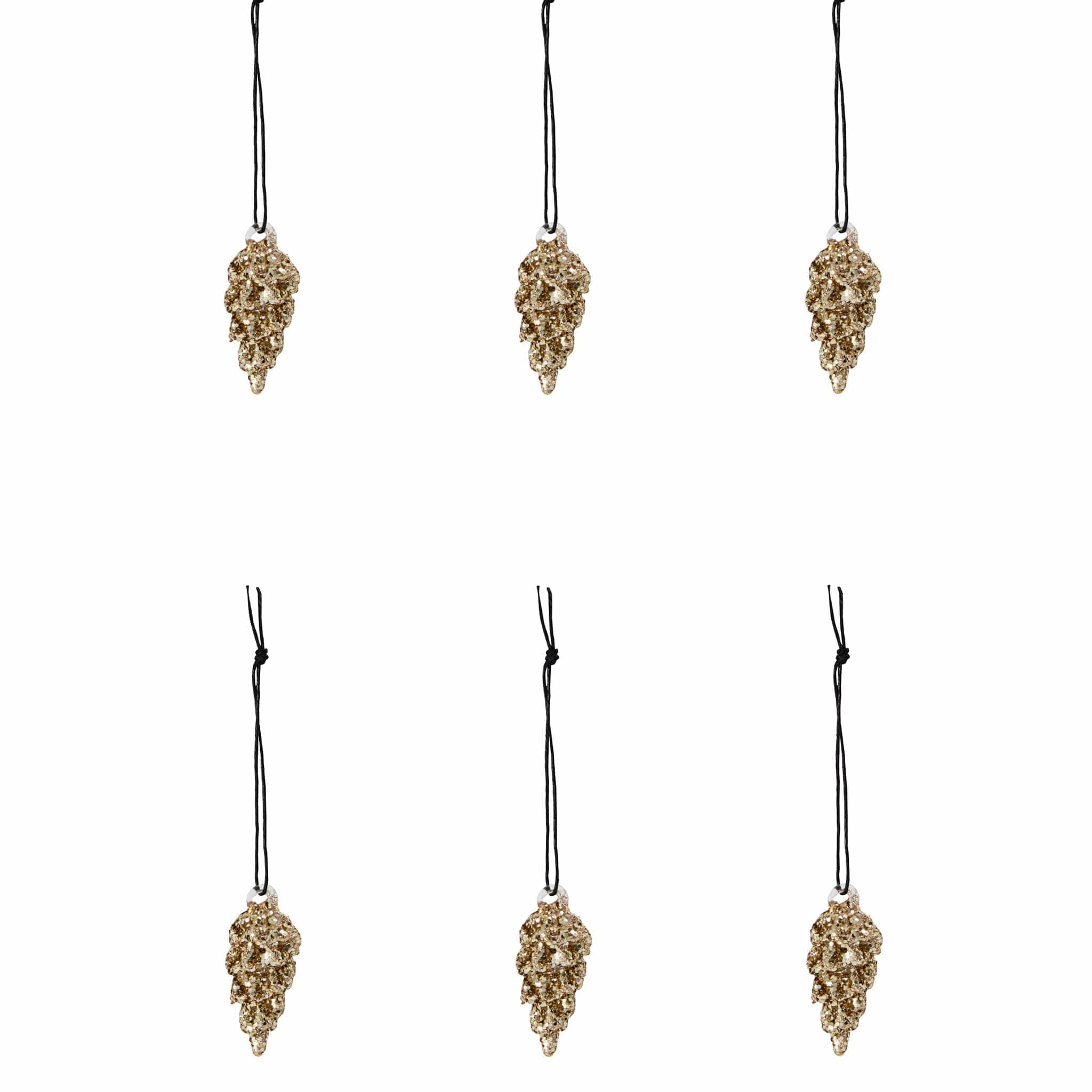 Anhänger Cone 6er Set gold small