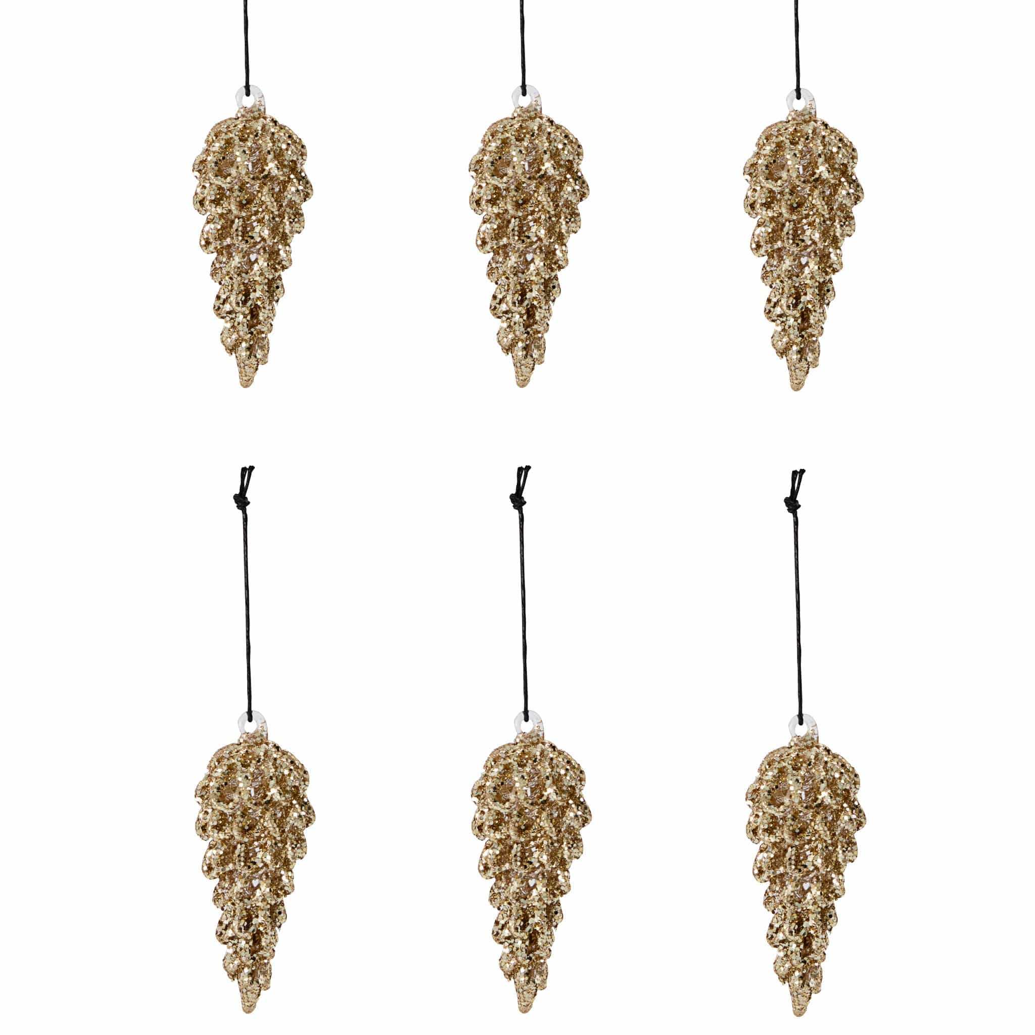 Anhänger Cone 6er Set gold