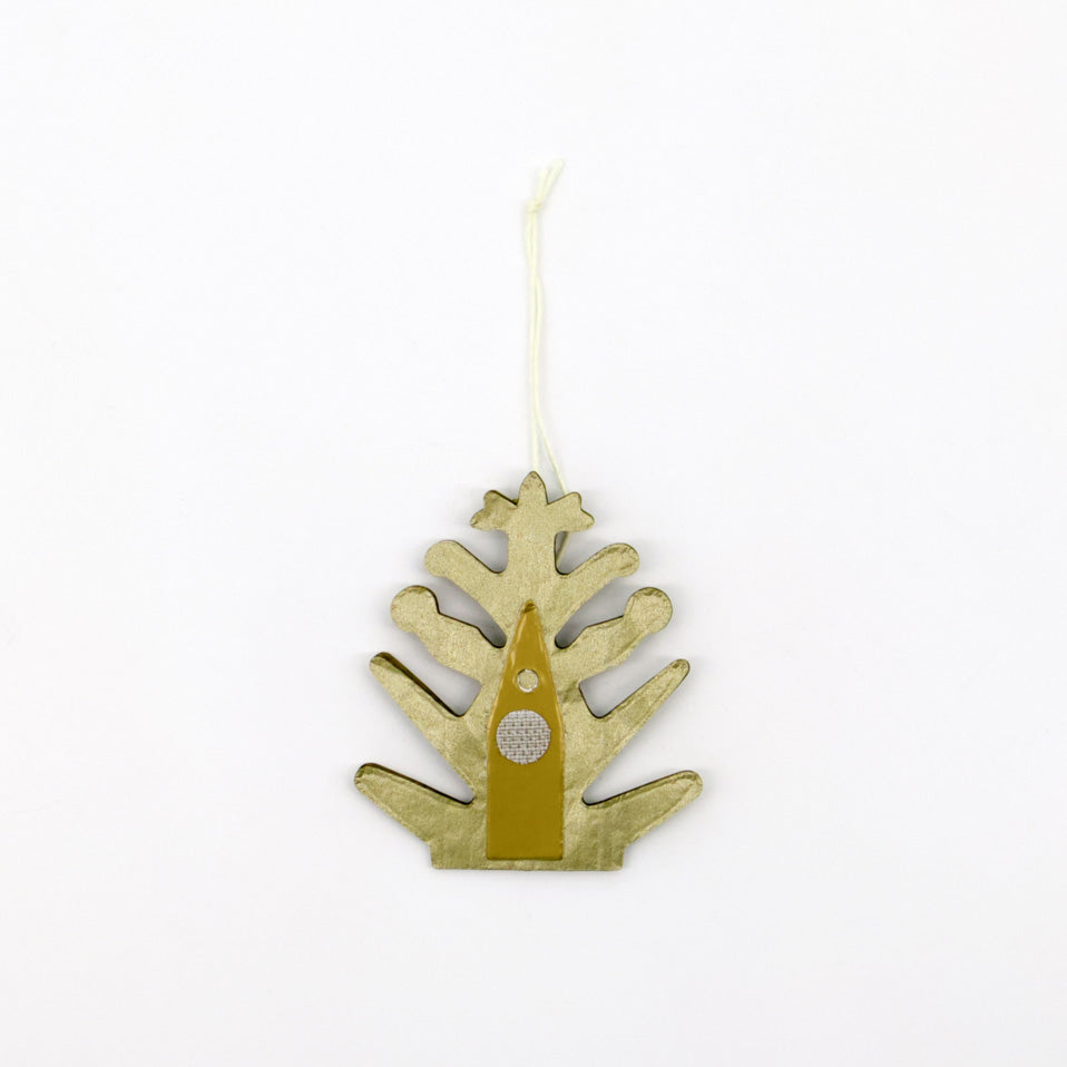 Papieranhänger Fold 6er Set - gold