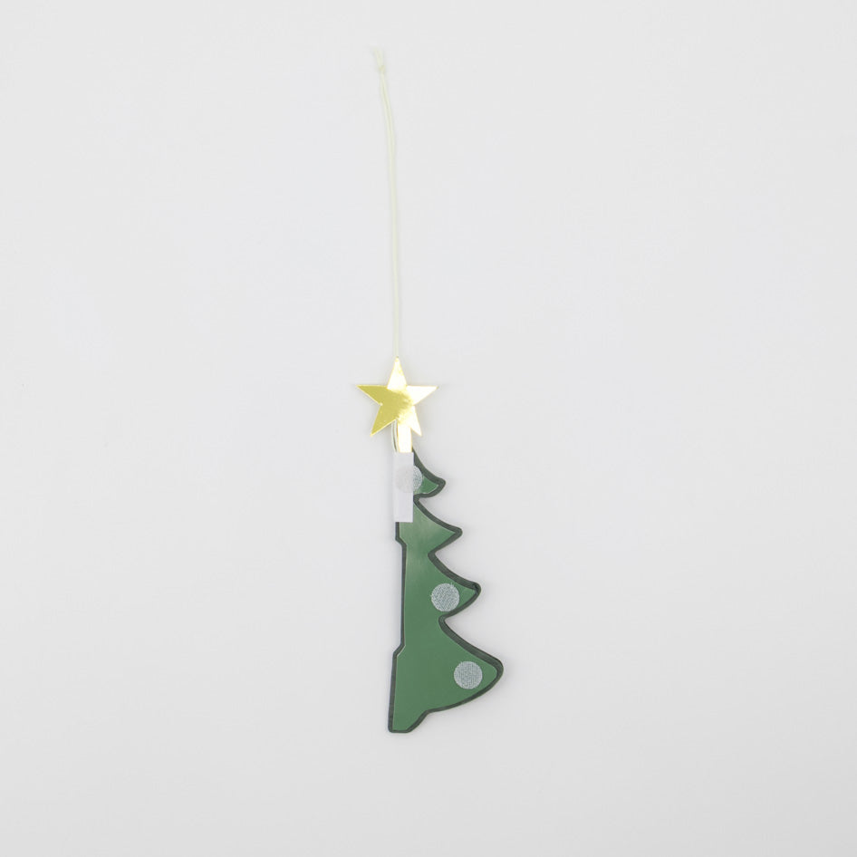 Papieranhänger Tree 6er Set - grün