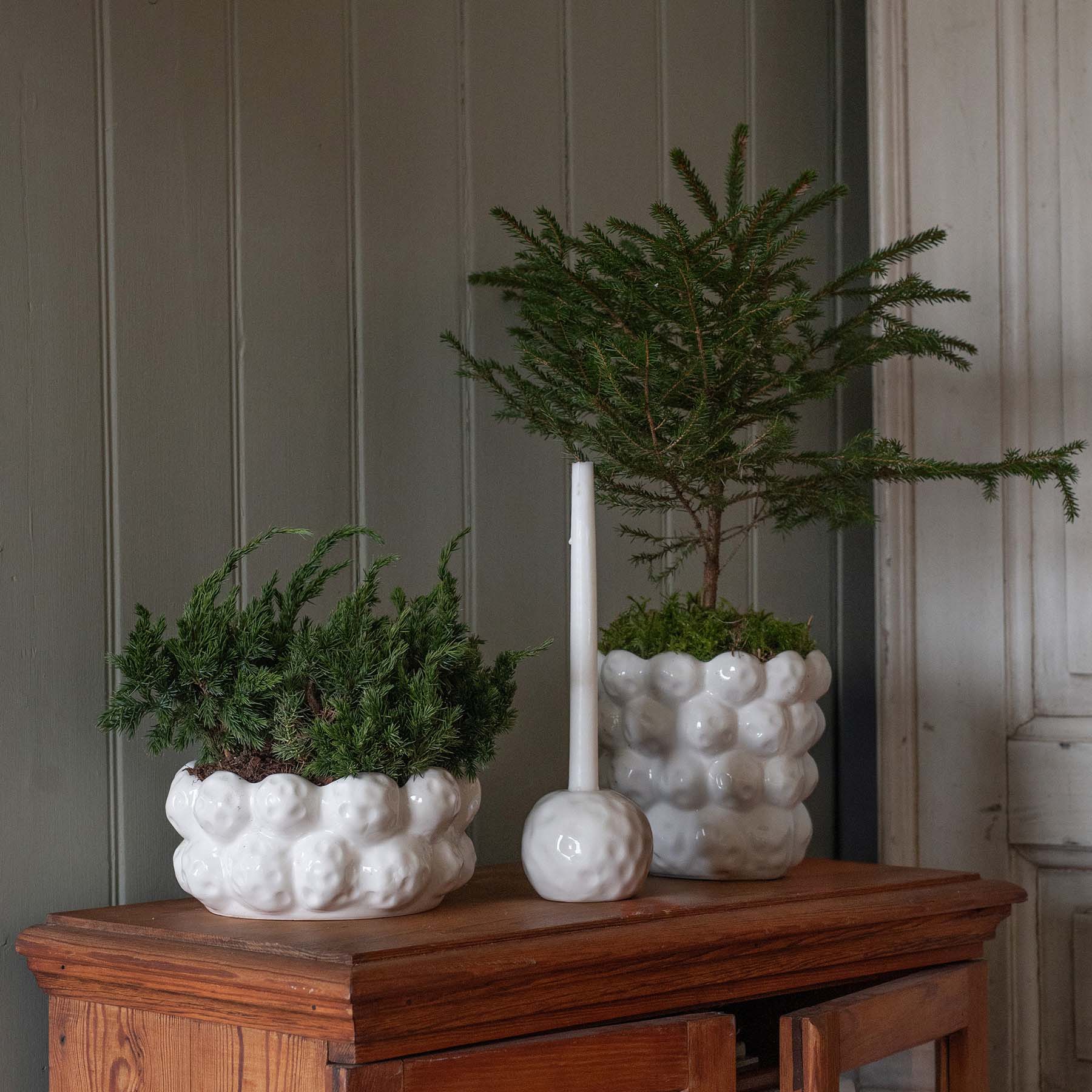 Kerzenhalter Snow (Einzeln) - weiß